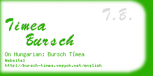 timea bursch business card